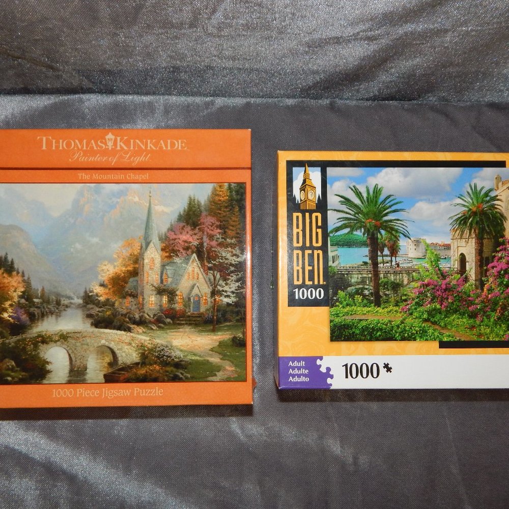 Lot of Two 1,000 Piece Jigsaw Puzzles